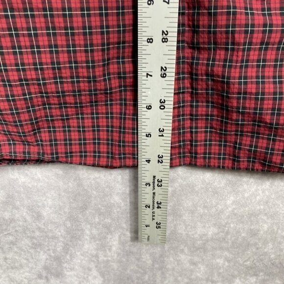 Polo Ralph Lauren Button Up Shirt Mens 17 / 43 Red Plaid Long Sleeve Slim Fit - Picture 8 of 10